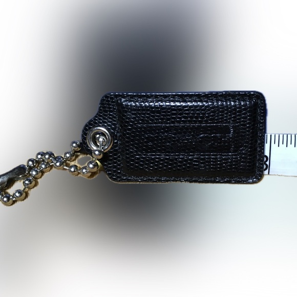 COACH Reptile Stamped Leather XLarge Key Fob Bag Charm Keychain Hang Tag 3” Long - Picture 3 of 5